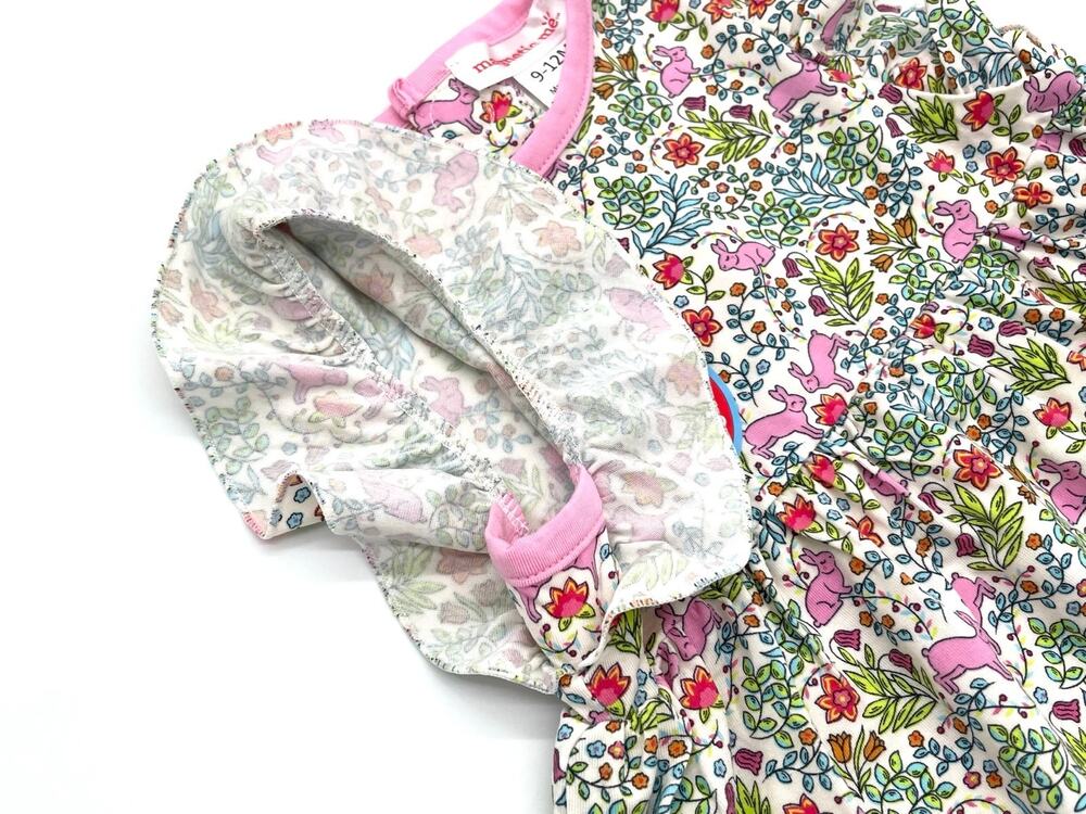 Magnetic Me Easter Floral Bunny Flutter Dress & Bloomers
